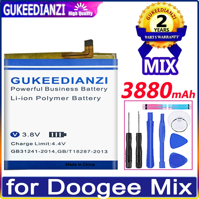 

New Bateria 3880mAh Battery For Doogee Mix Batterie High Capacity Replace Battery Warranty 1 Year +Tools