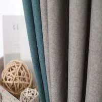 modern minimalist gray blackout curtain fabric custom living room bedroom bay window stitching curtain finished luxury nordic