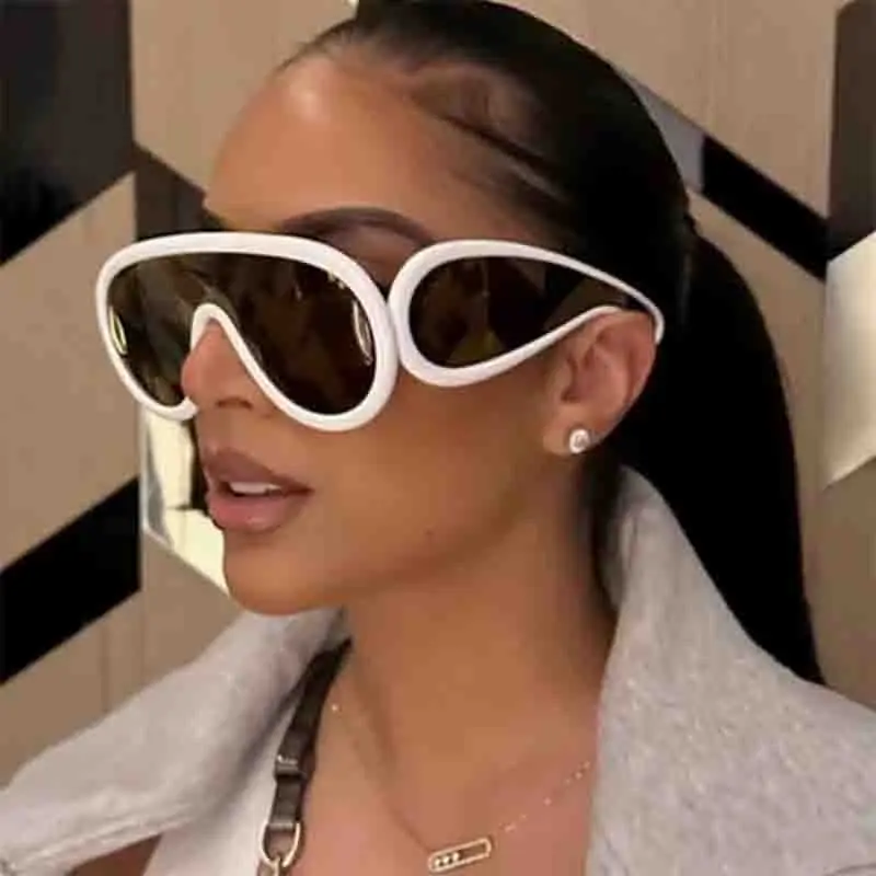 Женские солнцезащитные очки большого размера Y2K в стиле панк