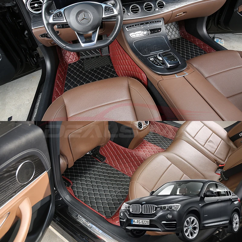 

Автомобильные напольные коврики для BMW X4 2019 2020 2021, ковер Придверный коврик Luxury Nappa, кожаные аксессуары для салона автомобиля