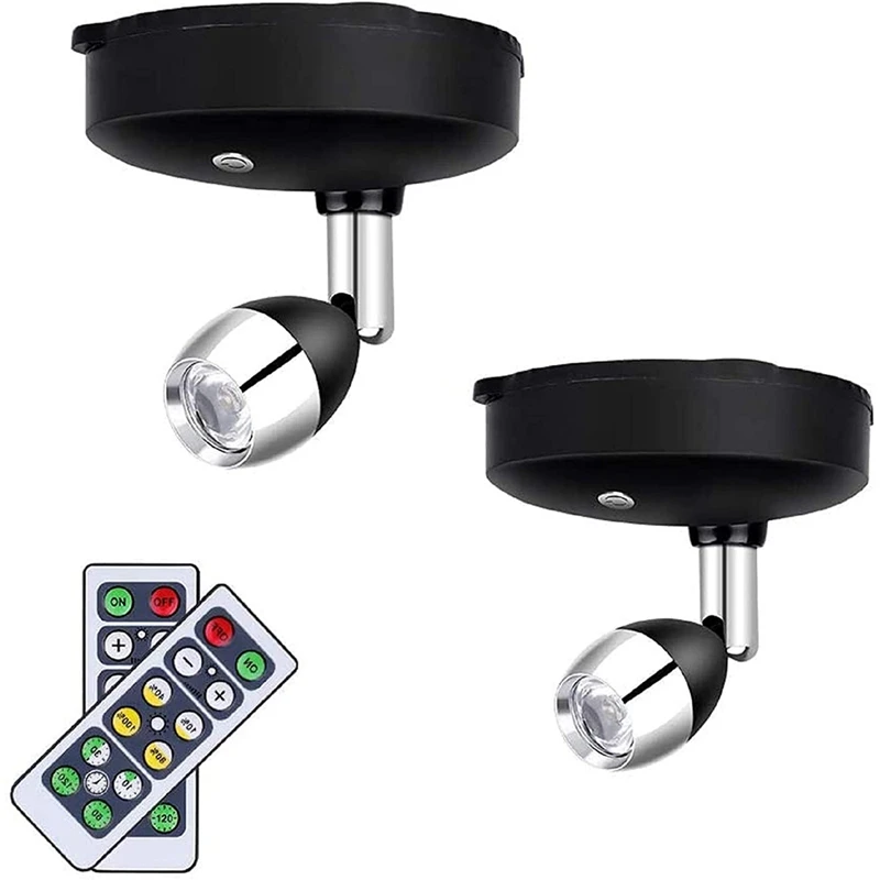 

Wireless Spotlight Indoor,Battery Operated Accent Lights Art Lights For Paintings,LED Wall Light With Remote (2 Pack)