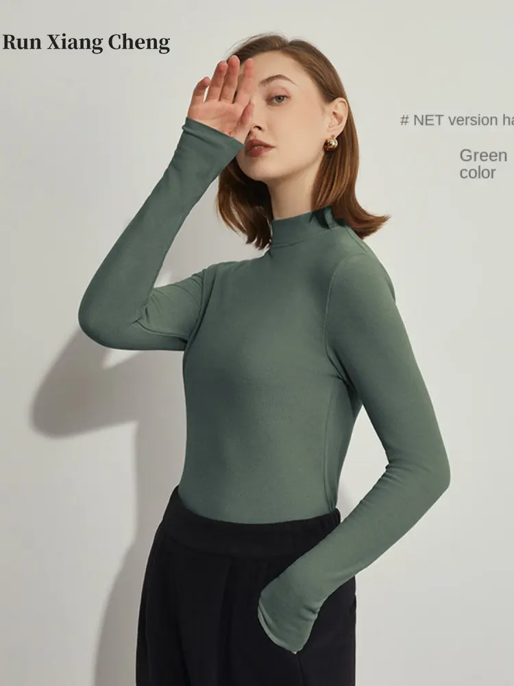 

Women’s Bayer Acrylic T-Shirt Spring 2023 Free Shipping Semi-high Collar Warm Slim Commuter Leisure Fashion Simplicity Pullover