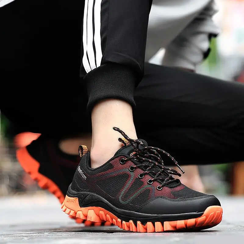 

High Quality Breathable Camping Hiking Shoes Women Outdoor Casual Trekking Sneakers Men Non-slip Climbing Walking Shoes