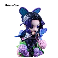 new 16cm demon slayer sd butterfly ninja q version modeling scene decoration boxed doll decoration model