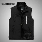 Жилет рыболовный Shimano мужской сетчатый, Быстросохнущий жилет с несколькими карманами, одежда для рыбалки на открытом воздухе, летняя сетчатая майка с несколькими карманами, 2022