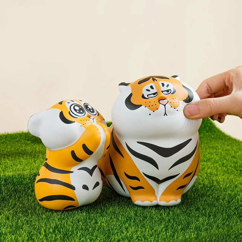 

Игрушки для снятия стресса с толстым тигром смешная форма медленный отскок PU медленно поднимающийся стресс облегчение игрушки Kawaii декомпрессия игрушка Рождественский подарок