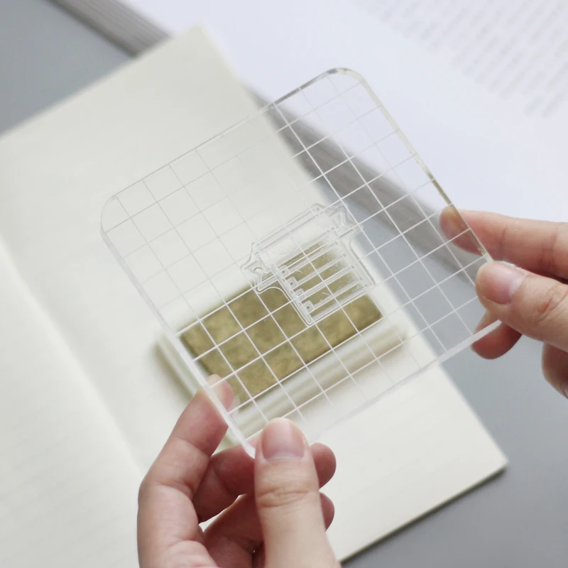 Кристально-акриловая прозрачная доска для штампов "Clear Stamps Scrapbooking Craft Seal Block Photo Album Plexiglass Accessories".