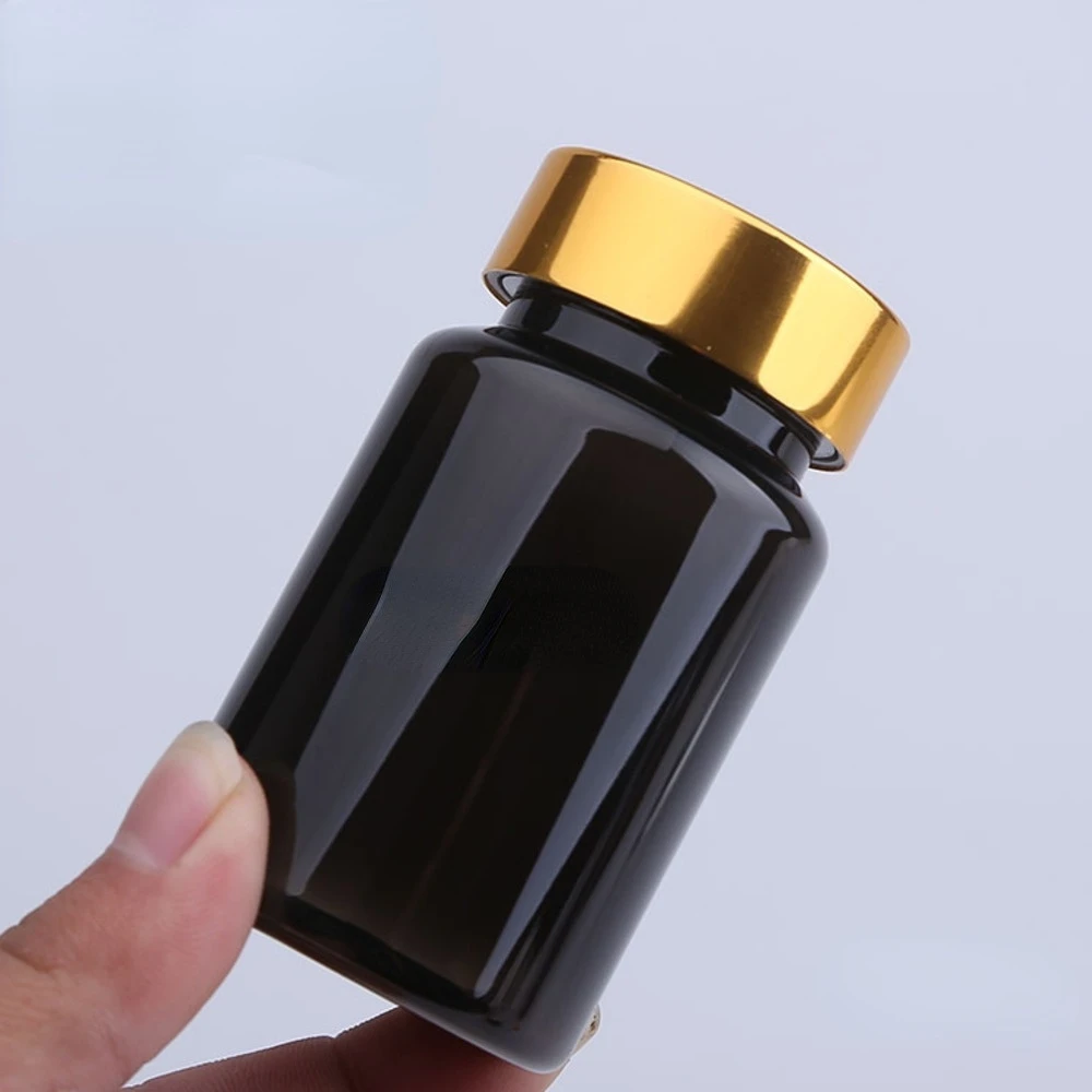 80ML 100ml 120ML 150ML Semi Transparent Black Empty Translucent Medicine Bottle High Grade Plastic Capsule 30PCS Pill Container