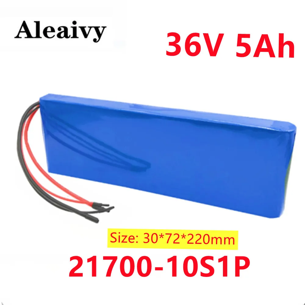 new 36V battery 10S1P 5Ah 42V 5000mAh 21700 lithium ion battery pack ebike electric car bicycle scooter 20A BMS 500W +2A 4 order