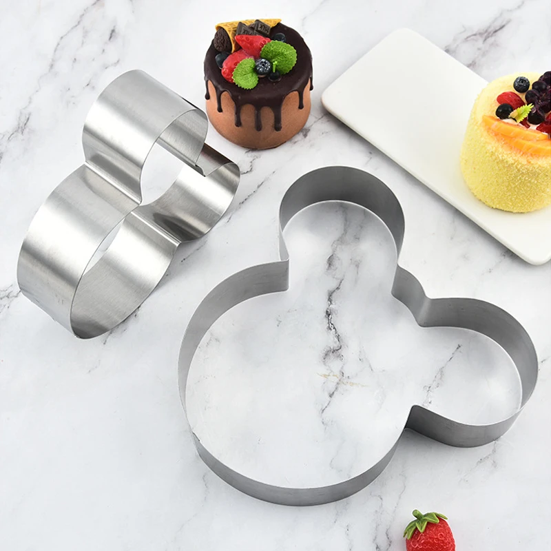 

3Pcs Mouse Cookie Cutter Baking Pastry Bakeware Stainless Steel Cake Chocolate Mould Biscuit Stamp Kitchen Accessory Decorating