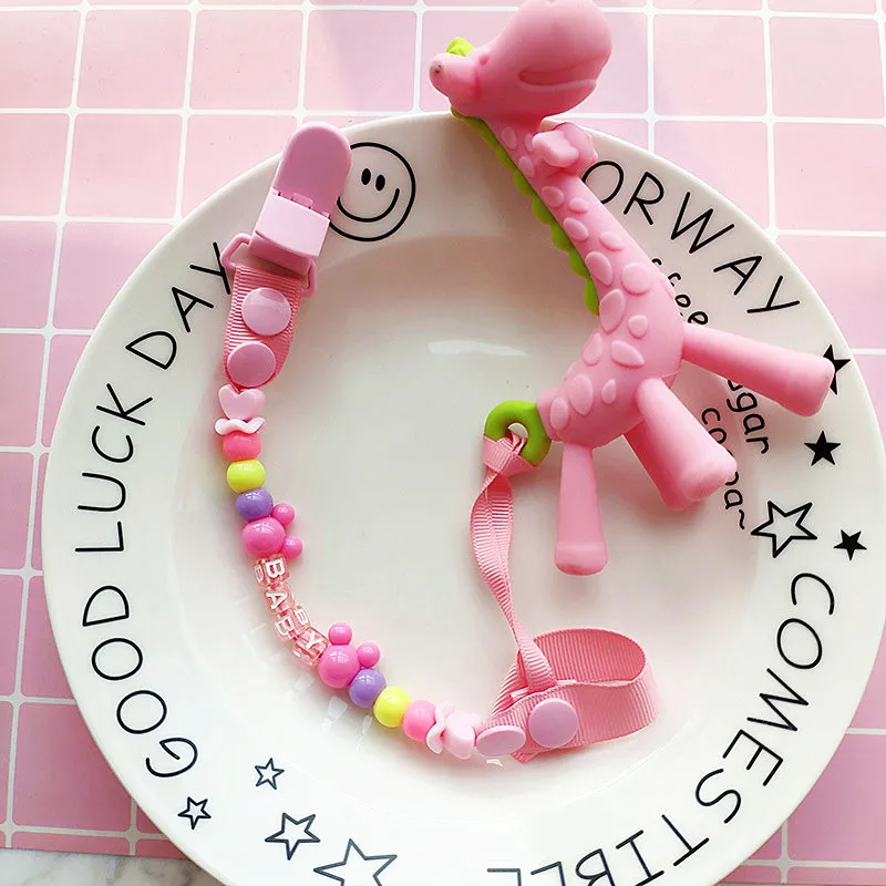 

Зажимы для соски, цепочка, силиконовые бусины ручной работы, Детские зажимы, застежки, держатель для пустышки, для девочек, мальчиков, Прорезыватель для зубов, подарки для прорезывания зубов