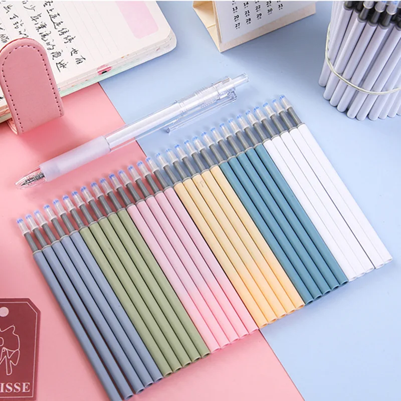 

New Cute 0.5mm Gel Pen Refill Black Ink Office Press Signature Pencil Refills Student School Stationery Writing Supplies