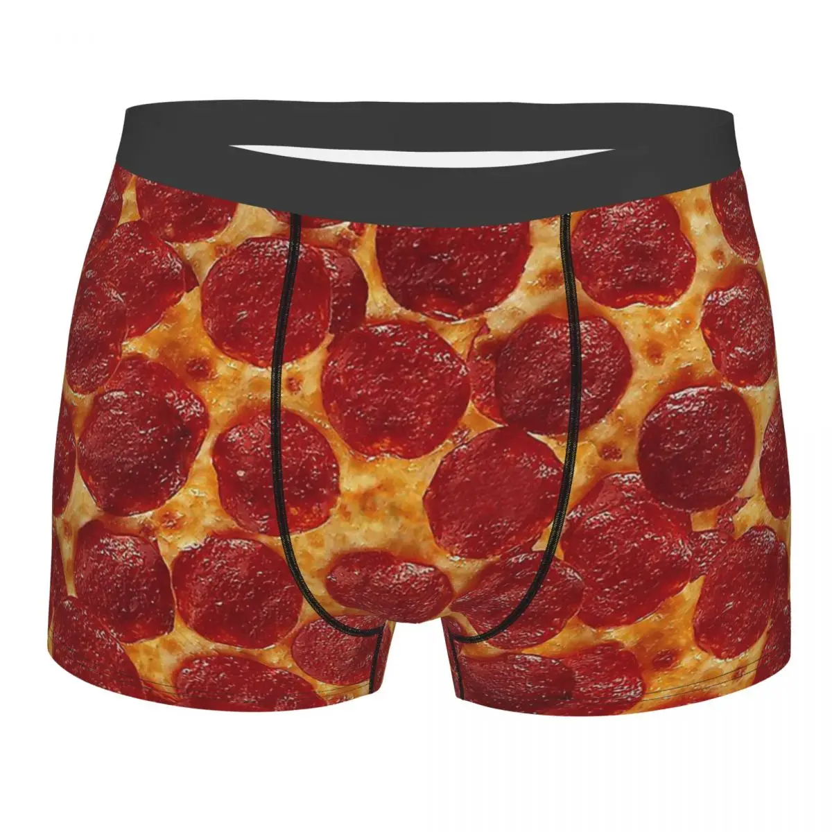 

Funny Pepperoni Pizza Food Meme Underpants Cotton Panties Mens Underwear Comfortable Shorts Boxer Briefs Print Polyester