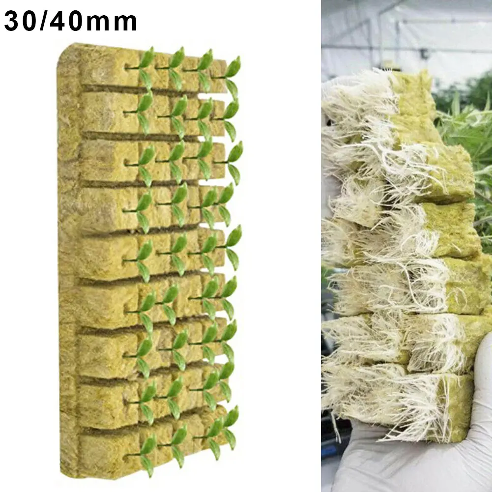 50Pcs/lot Planting Sponge Grow Garden Starter Cubes Rock Wool Plug Soilless Culture Substrate  Hydroponic Grow Media images - 6