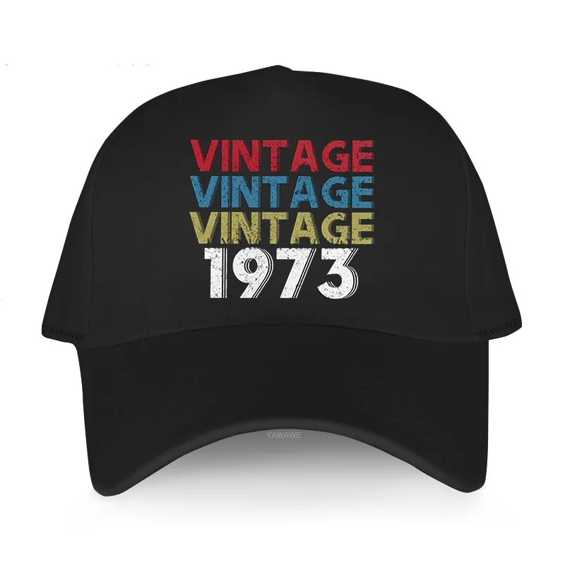 

Men Outdoor Hats Snapback yawawe Cap Retro Vintage 1973 women hat 49th Birthday Best Gift adult Cotton Fashion baseball caps