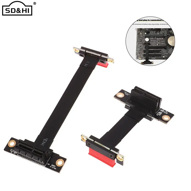 Кабель расширения PCIE X1, двойной, 90 градусов, PCIe 3,0x1 до x1, 8 Гбит/с, PCI Express 1x