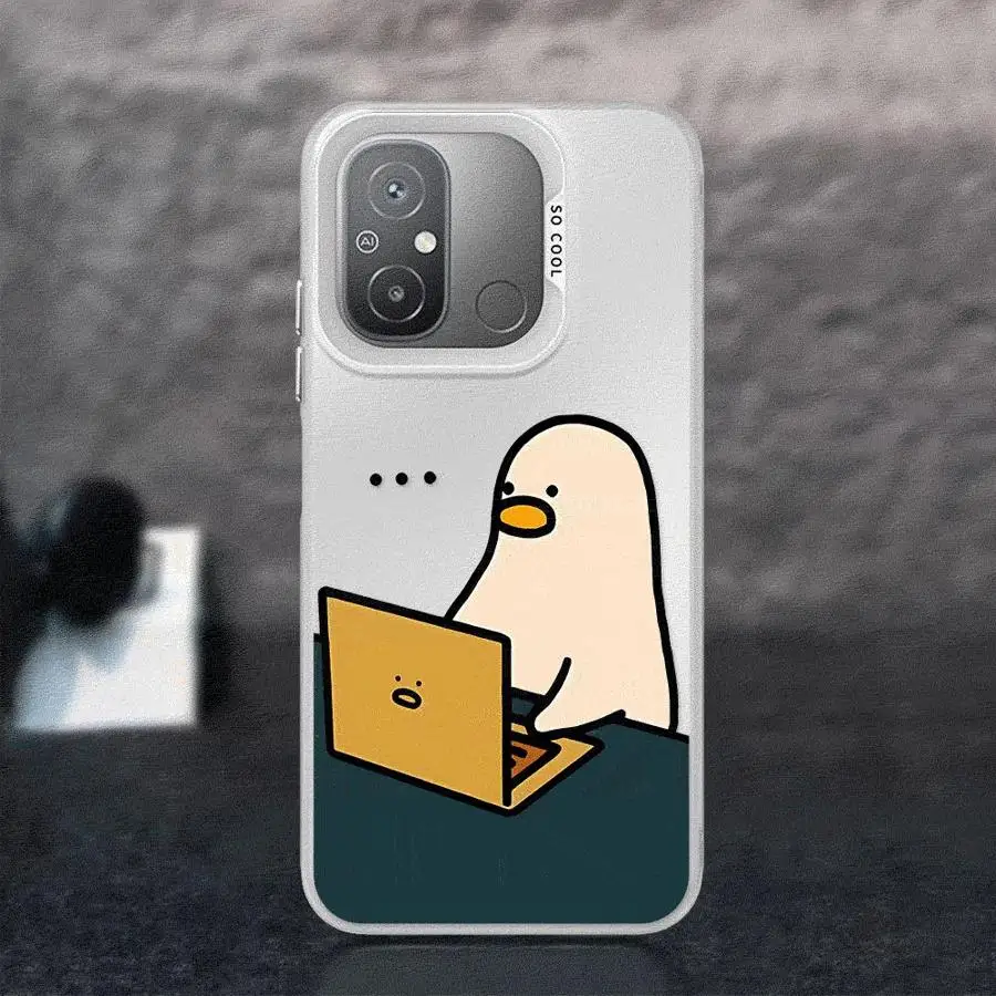 Чехол для телефона Cute Cartoon Slacker Duck Xiaomi Redmi 12 12C 13C 5G 13 4G A1 A2 Plus A3 Poco X3 NFC Pro C50 C51 C61 Cover