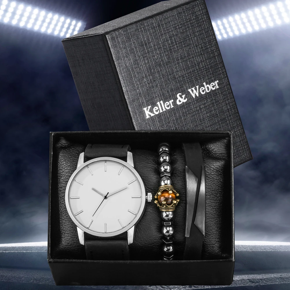 

Men's Watches Fashion Business Quartz Wristwatch Leather Strap Clock Gifts for Men Husband Boyfriend Bracelet relogio masculino