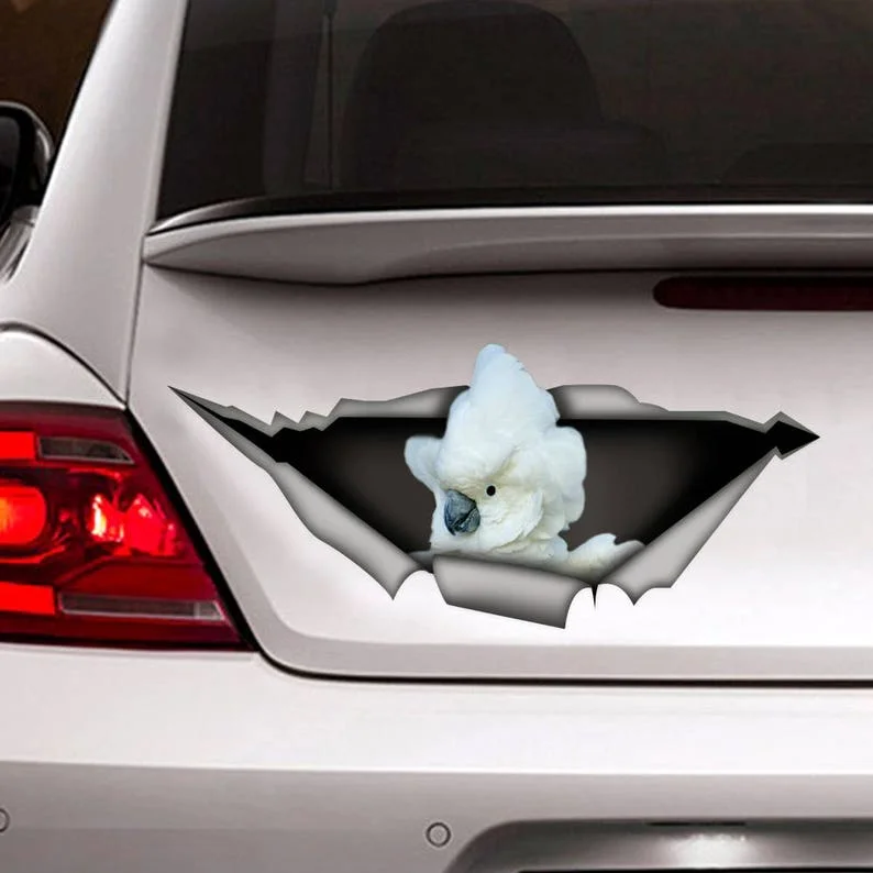 

Umbrella Cockatoo decal, parrot decal, bird sticker, cockatoo decoration