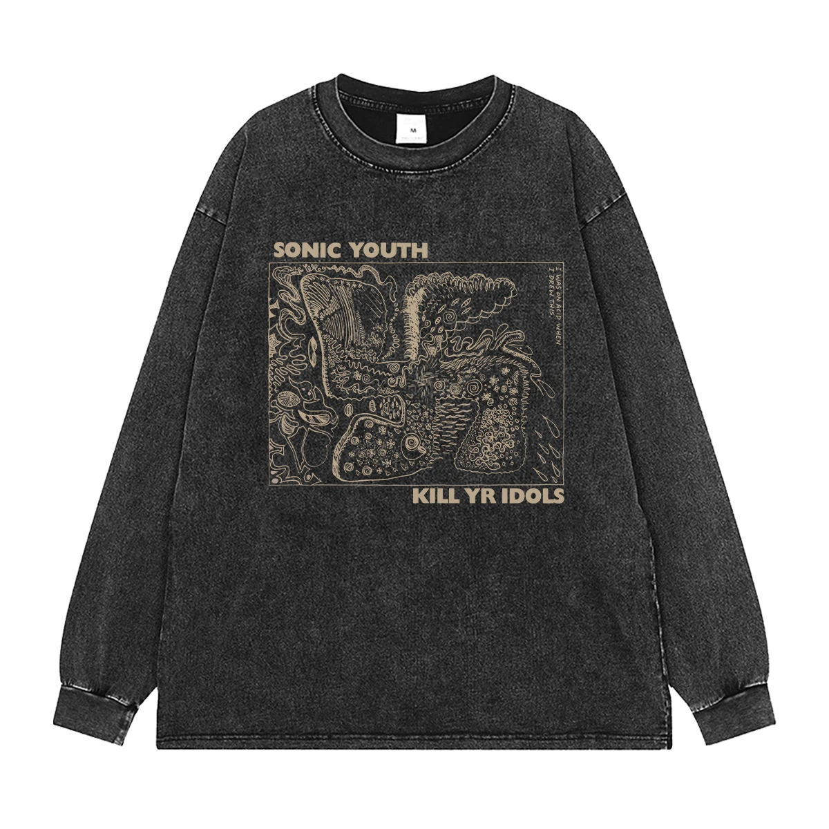 Sonic Youth Band Washed Old Grey Ретро Американский уличный рок-жилет с заниженными плечами без