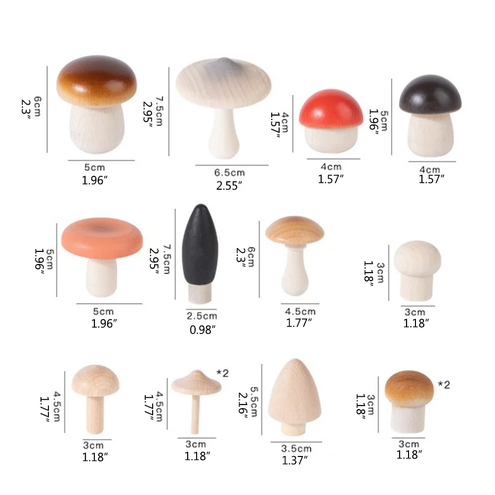 

Детский набор игрушек для сбора грибов, 14 моделей