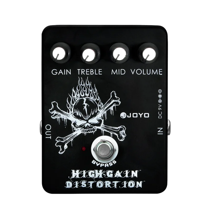 

JOYO JF-04 Эффект педали с высоким коэффициентом искажения от переменного/постоянного тока хрустящий до тяжелого металла Педальный эффект для электрической гитары True Bypass