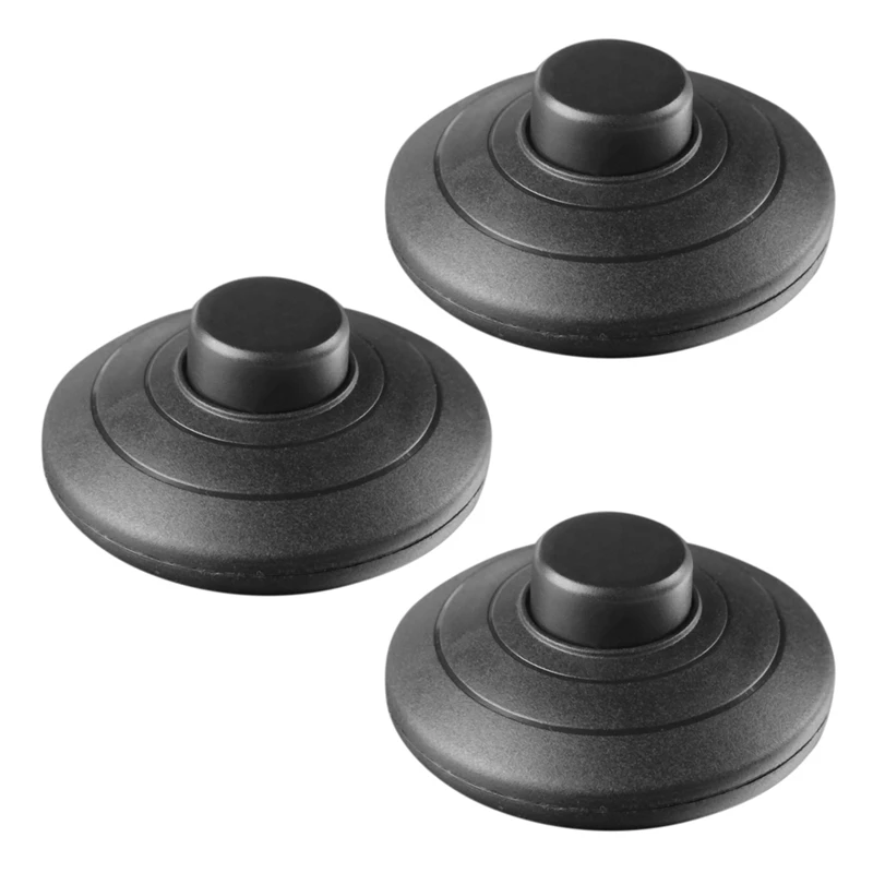 

3Pcs Black In-Line Lamp Foot Switch Push Power Pedal Light Footswitch