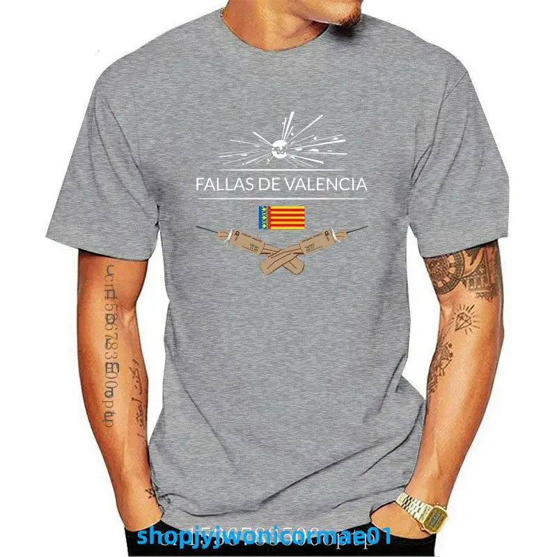 

Man Clothing Fallas De Valencia Pyro Fireworks T Shirt Fitness Summer Short Sleeve Round Collar Funny Standard Design Slim Shir
