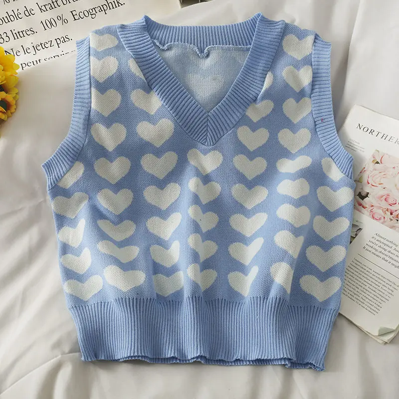 Женский трикотажный жилет с V-образным вырезом без рукавов |