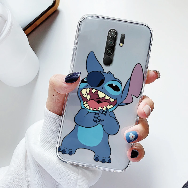 Задняя крышка для Redmi 9 Роскошный прозрачный чехол телефона Лило и Стич