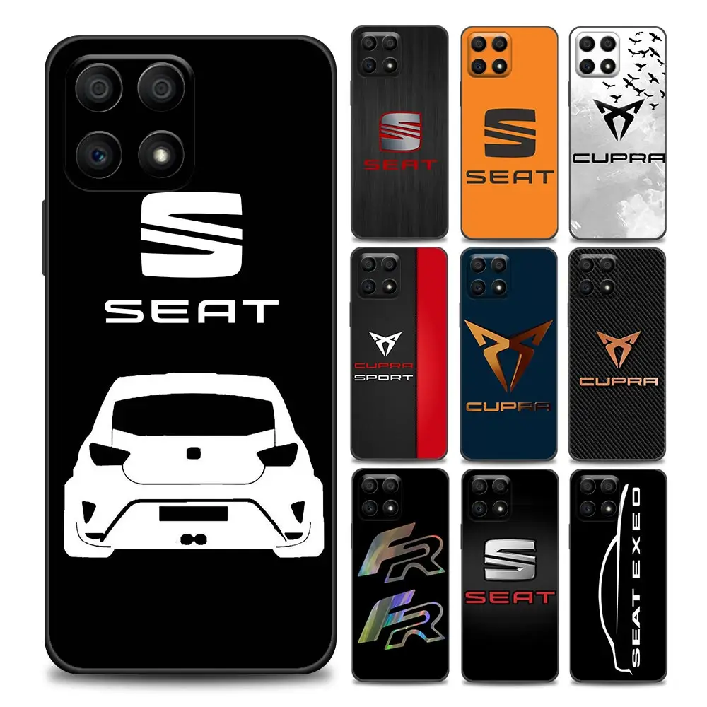 Phone Case for Honor 8X 9X Play 9A 20 21i 30i 50 60 X8 Nova 8i 9 SE Y60 Magic4 Pro Lite TPU Case Cover Fashion Seat Car Logo