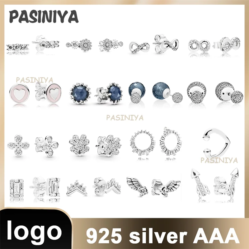 

Серьги-гвоздики из серебра 925 пробы, с логотипом