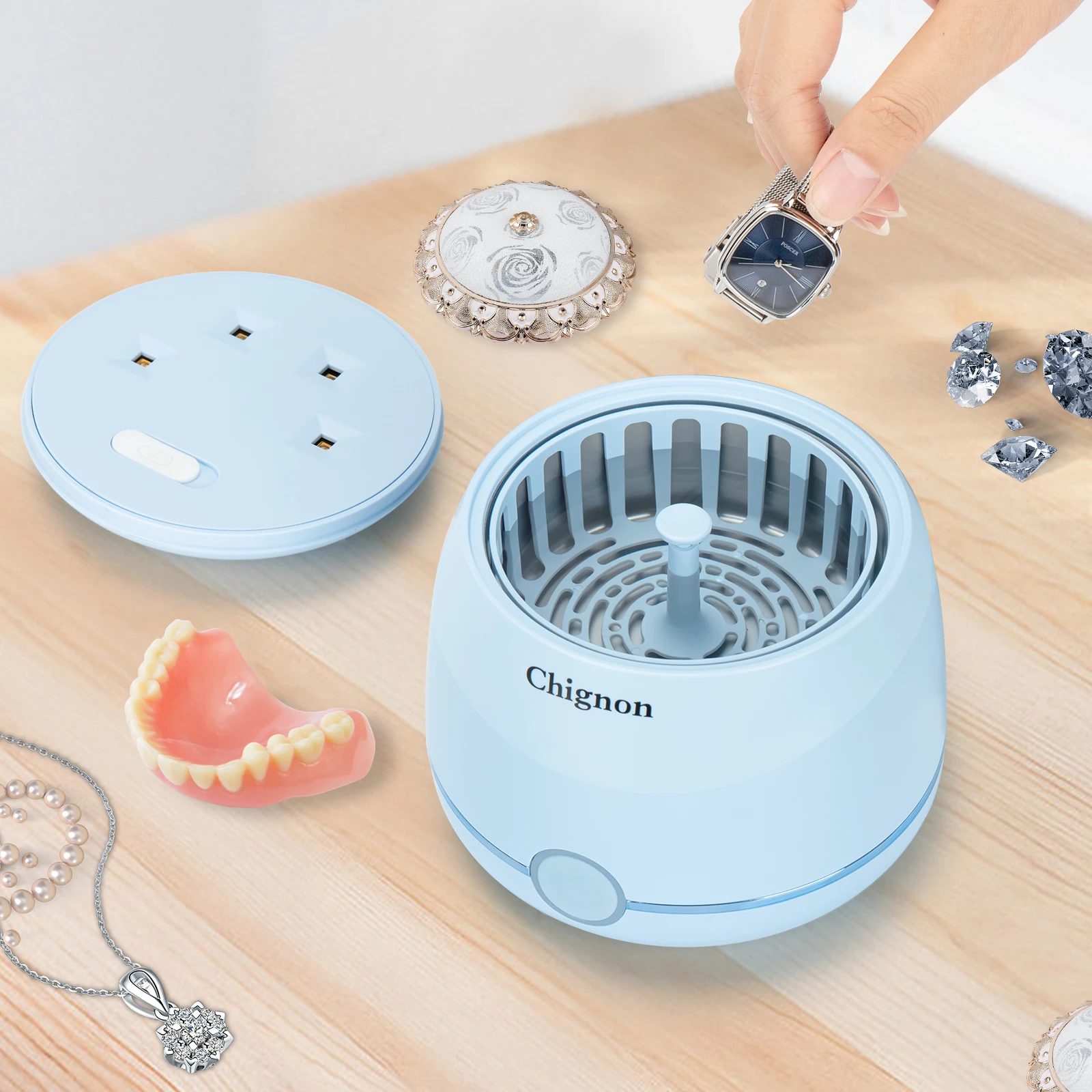 

Ультразвуковой очиститель 45 кГц 24 Вт, ультразвуковая ванна для зубных протезов, очиститель ювелирных изделий, часов, браслетов, цифровой ультразвуковой очиститель