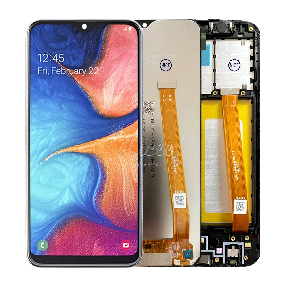 Фото 5,8-дюймовый ЖК-дисплей с сенсорным экраном для Samsung A20e, дигитайзер в сборе для Galaxy SM-A202F SM-A202K, замена экрана с полными частями №2