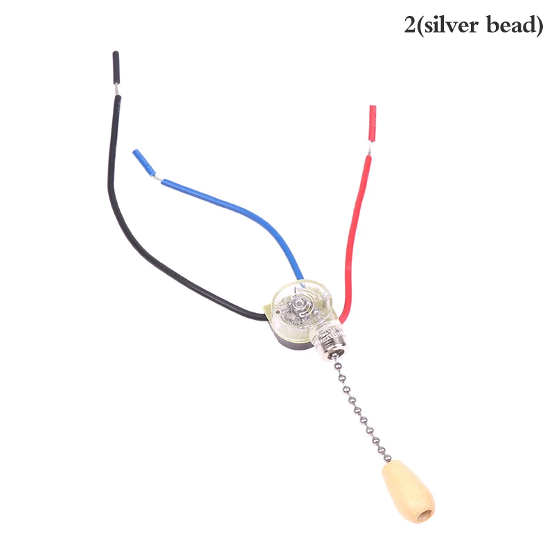 Комплект переключателей потолочного вентилятора, 3 скорости, тройной вытяжной проводной переключатель с веревкой для аксессуаров «сделай сам», Электрический рейтинг 3/6 А, 1000 В переменного тока