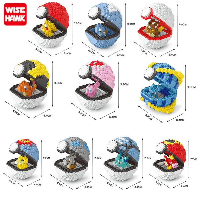 

PokemonPikachu DIY Miniature Diamond Particle Puzzle Assembled Building Block Toy