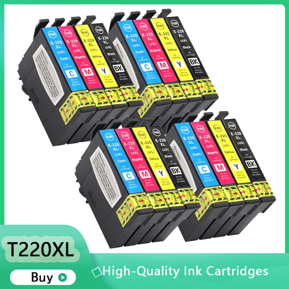 

220 220XL T220 Compatible Ink Cartridge For Epson XP-320 XP-420 XP-424 WF-2630 WF-2650 WF-2660 WF-2750 WF-2760(Australia)