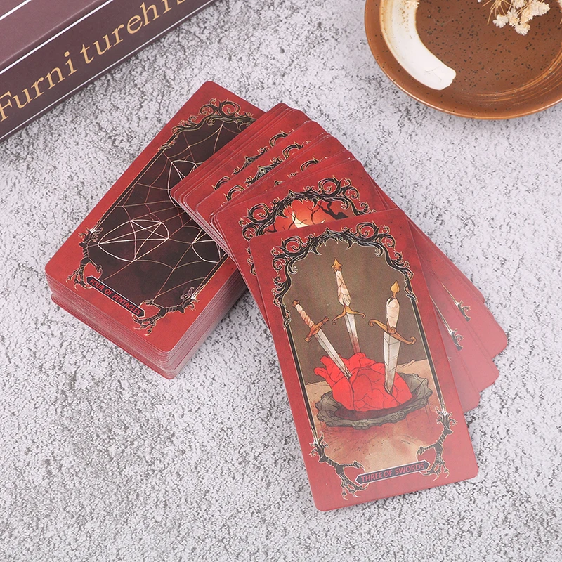 

Oracle Oracle Card Horror Tarot 78 Beginner Cards Horror Tarot Divination Family Gathering Board Game Destiny Card Fortune