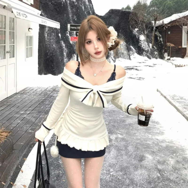 Элегантный сексуальный комплект из двух предметов Deeptown мини-платье женское