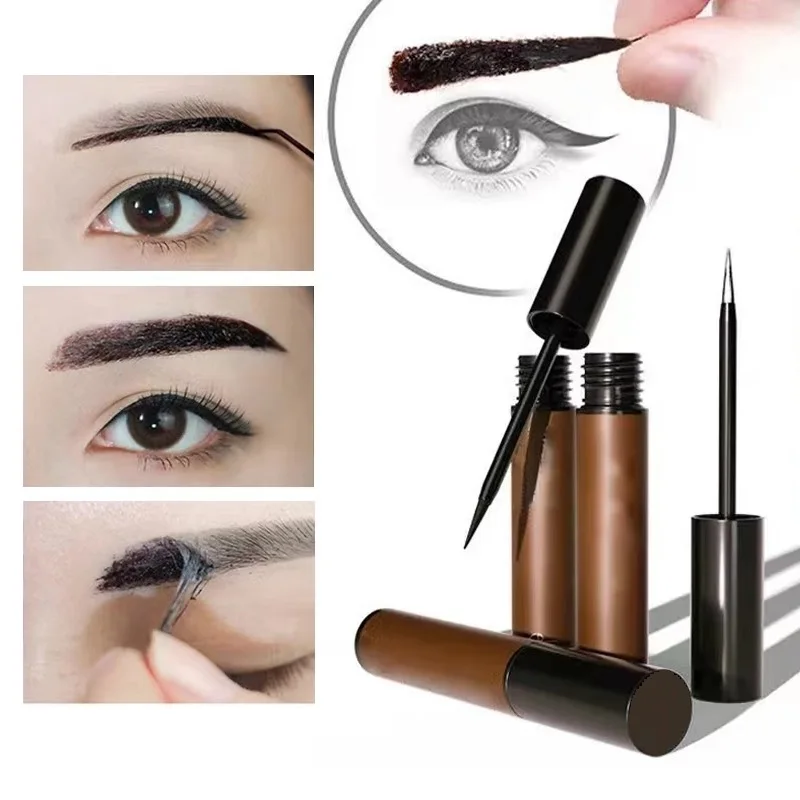 

2023 Peel Off Eyebrow Tattoo Tint Gel Black Coffee Gray Brown 4 Color Waterproof Eye Brow Makeup Long Lasting Cosmetics Enhancer