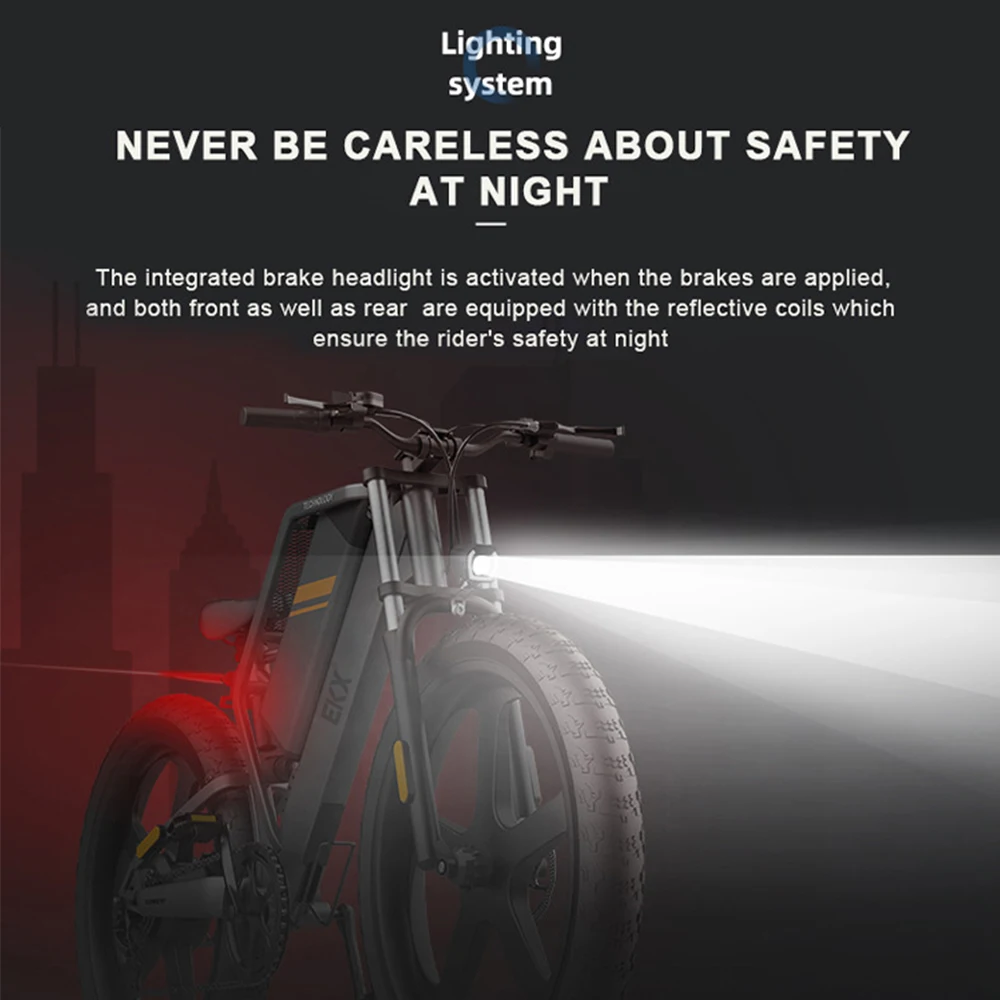 EKX T26 Electric Bike 2000W Brushless Motor 48V 25AH Lithium Battery Mountain EBike 50km/H 26 Inch 4.0 Fat Tire Oil Brake Ebikes