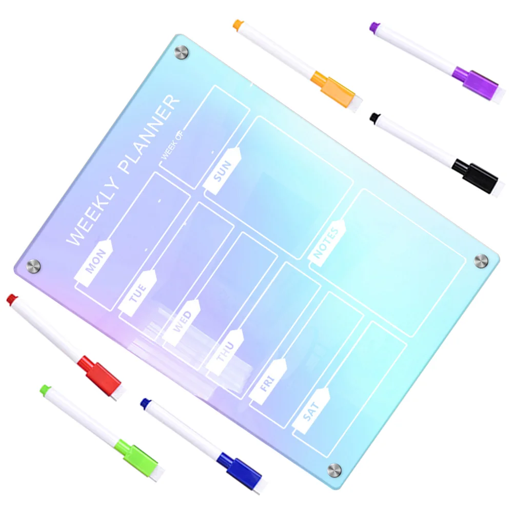 

1 Set of Acrylic Dry Erase Board for Desk Tabletop Dry Erase Board Acrylic Board for Table To Do List Pad