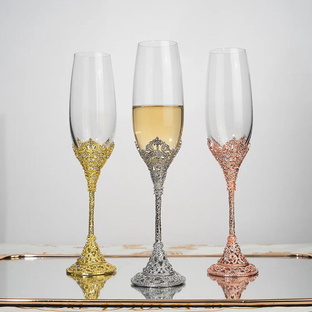 

Стеклянный бокал в простом стиле, бокал для игристого вина, высококачественный бокал для шампанского в стиле ретро