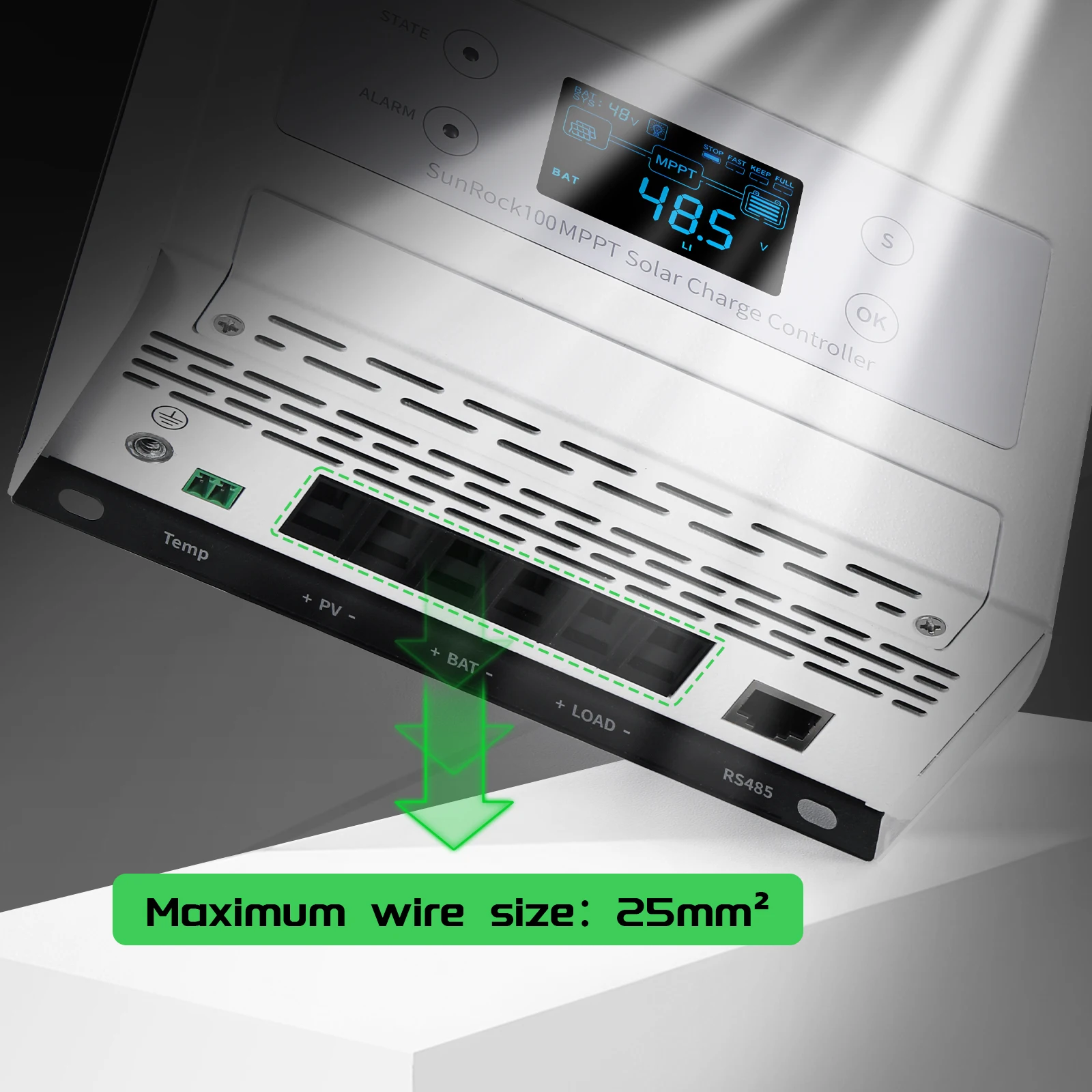 Контроллер заряда солнечной батареи 99.5% А 12/24/36/48 в 100 регулятор панели (SunRock)