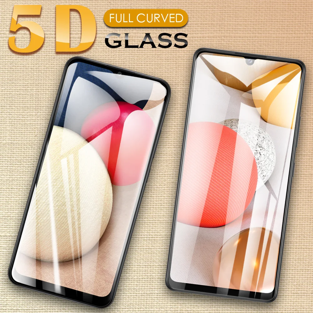 

5D Curved Edge Full Cover Tempered Glass For Samsung Galaxy A22s A52 A22 A72 A52s A02 A12 A32 A02s A42 Screen Protector Film