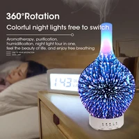 Home Room Colorful Atmosphere Light LED Night Light Glass Aromatherapy Machine Humidifier Mosquito Repellent Lamp Bedroom Living