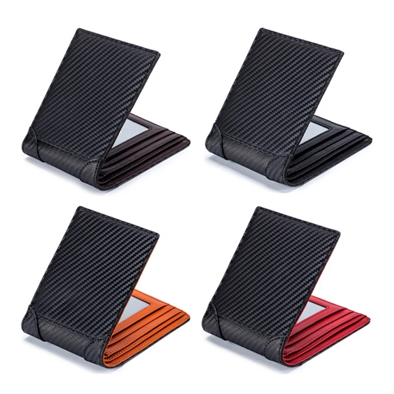 

Men RFID Blocking Wallet Vintage Leather Short Purse Business Bifold Coin Change Pocket with ID Window