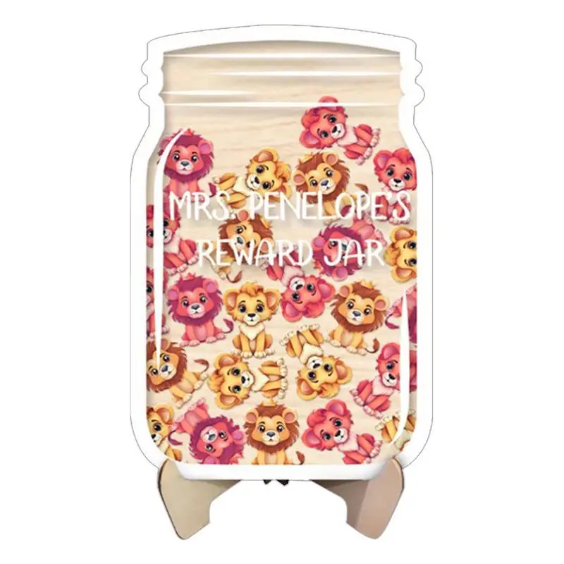 

Positive Behavior Jar Classroom Jar Reward System For Kids With Cute Pattern Fill The Jar For Daily Routine Wooden Jar For Boys