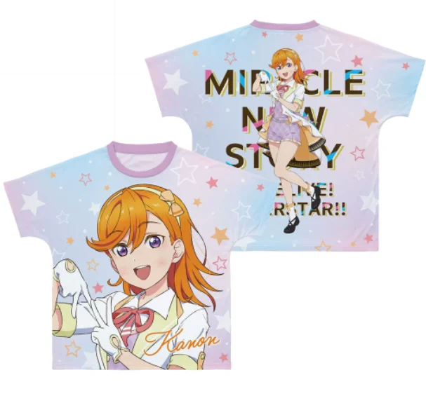 Фото Японская аниме-футболка LoveLive Superstar Liella с коротким рукавом, летняя, для косплея, свободного кроя, для студентов, XT №2