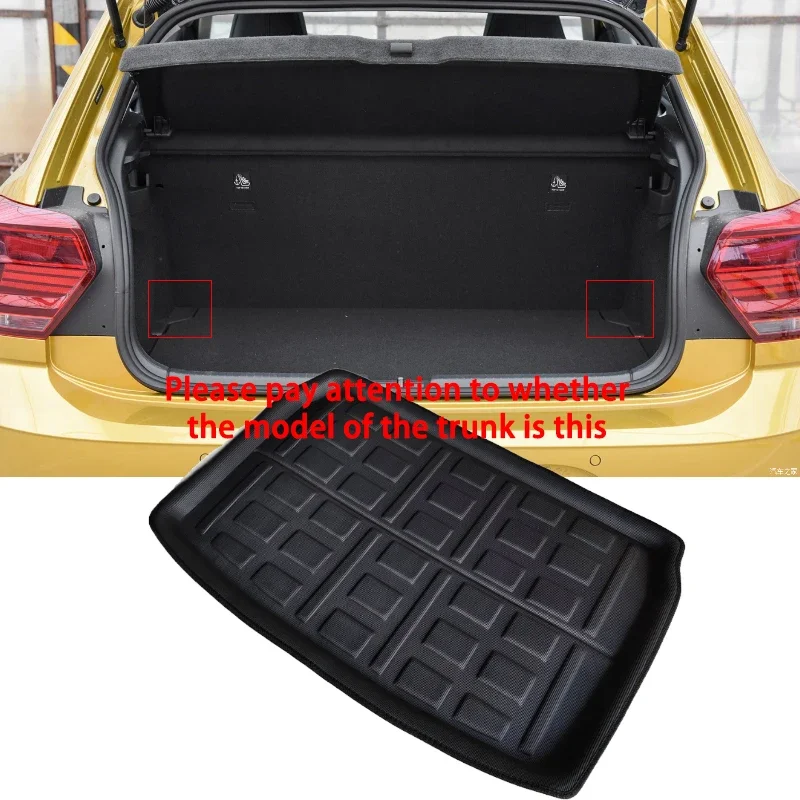 Коврик для багажника автомобиля Volkswagen VW Polo MK6 2018 2019 2020 2021 2022 AW BZ хэтчбека задняя